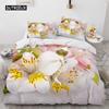 Flower Duvet Cover Set Microfiber Red Rose Bedding Set King Size Floral Print for Valentine's Day Mother's Day Soft Quilt Cover