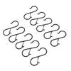 10Pcs S Shaped Hook Hanging Hooks Iron with Safety Buckle for Closet Kitchen Home