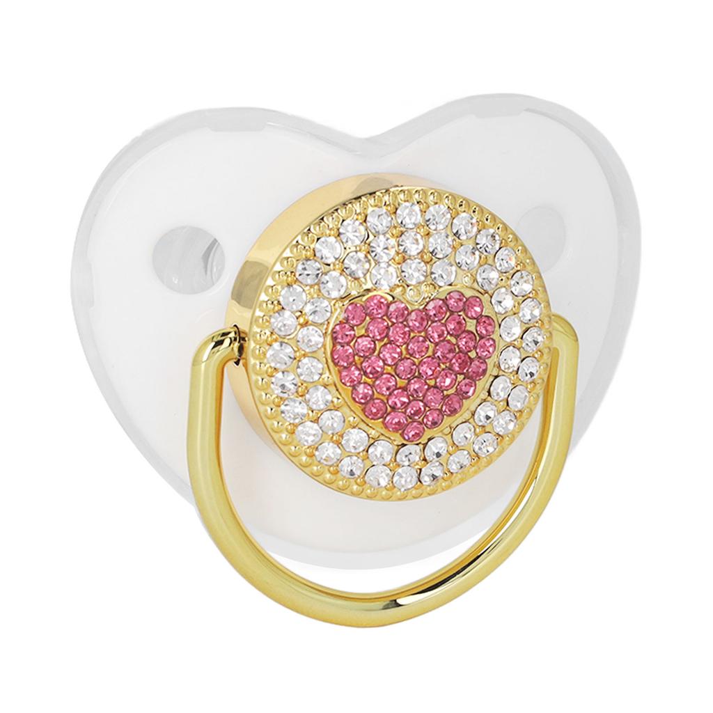 Dudlíky pro novorozence Silikonové skvělé nošení Sada dudlíků ve tvaru srdce pro kojence