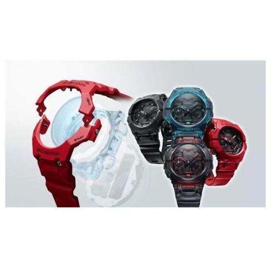 Used [Good condition/rare color] CASIO G-SHOCK GA-B001 Smoked skeleton red with Bluetooth