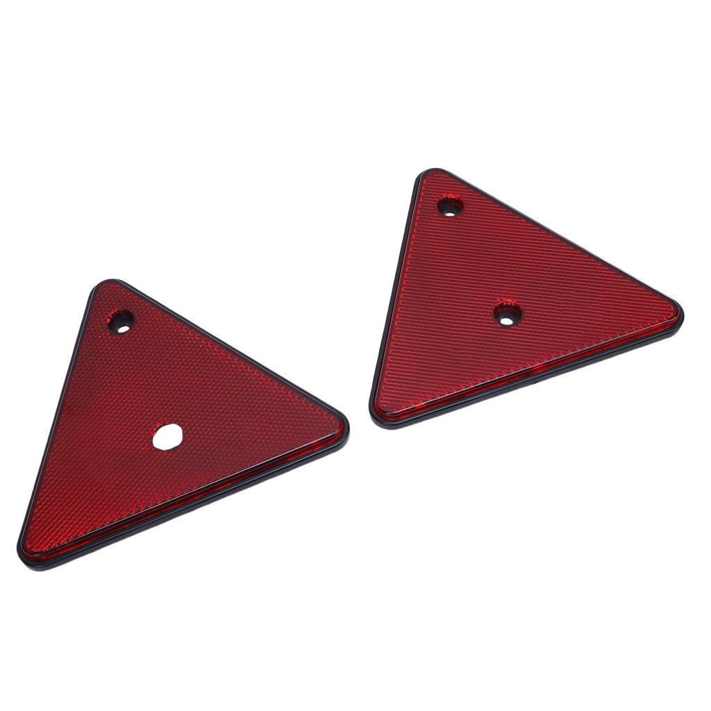 2pcs Red Triangle Reflectors High Visibility Trailer Safety Reflectors for Mailbox Trucks Boats SUV