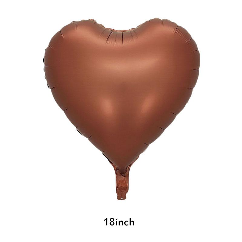 

18 Inch Cream White Caramel Chocolate Heart Shaped Star Morandi Love Wedding Birthday Party Aluminum Membrane Balloon Decoration 18inch 1pc