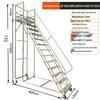 JINGGENG Mobile Rolling Work Platform Ladder
