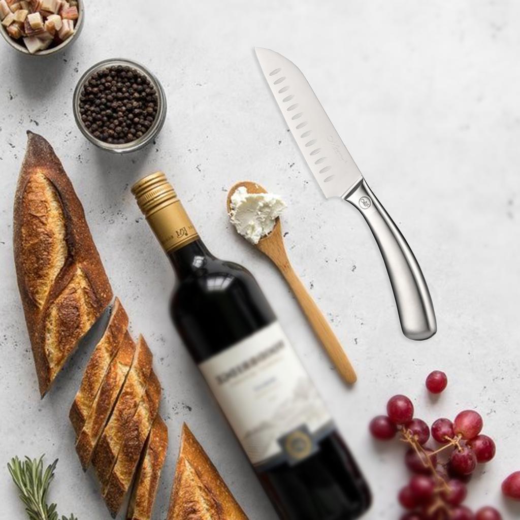 Nóż Santoku 12.5cm stalowy pojedynczy kuchenny MAESTRO MR-1496
