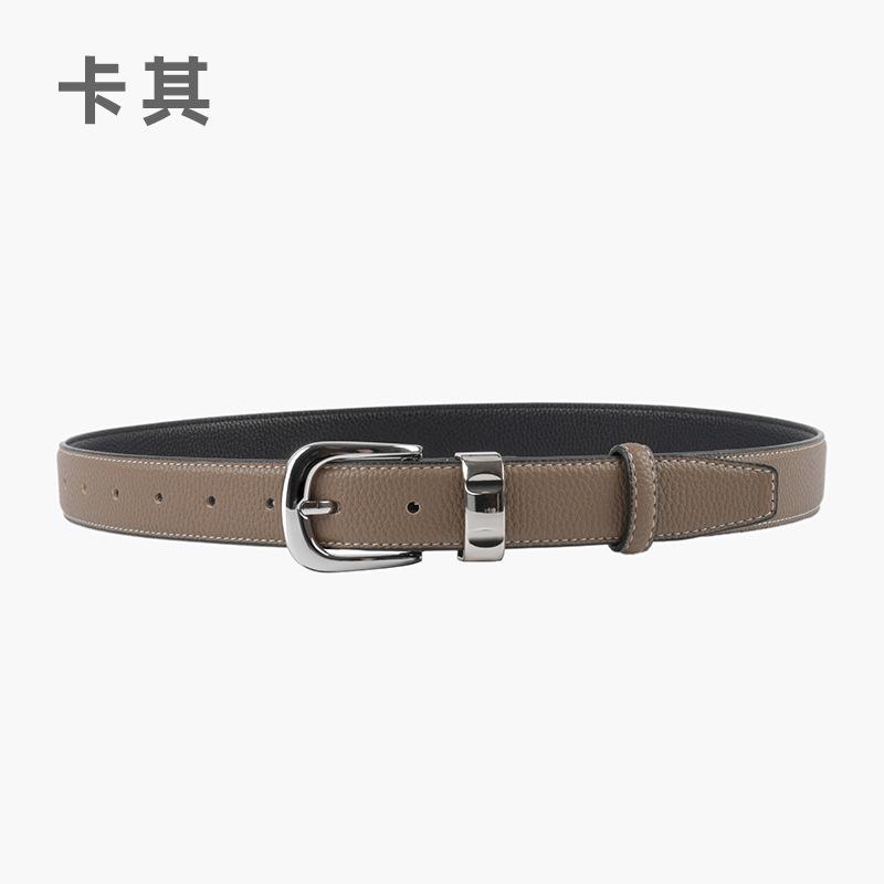 Curea de piele pentru femei, curea simplă retro cu blugi, curea pentru pantaloni casual, model pentru femei.