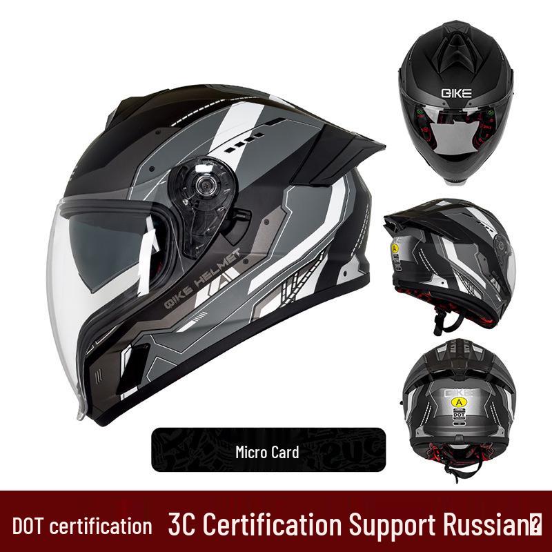 2025 Ghost Face Dual Visor Motorcycle Helmet: Anti-fog Full Face, Unisex with Drinking Feature