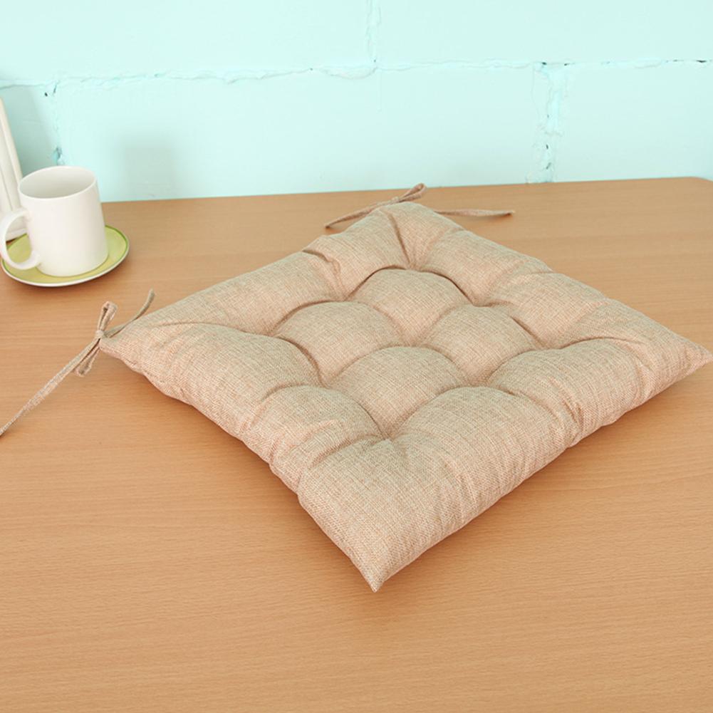 Solid Color Thicken Cotton Linen Chair Cushion for Office Home Decor Light khaki4040cm0 1130₽