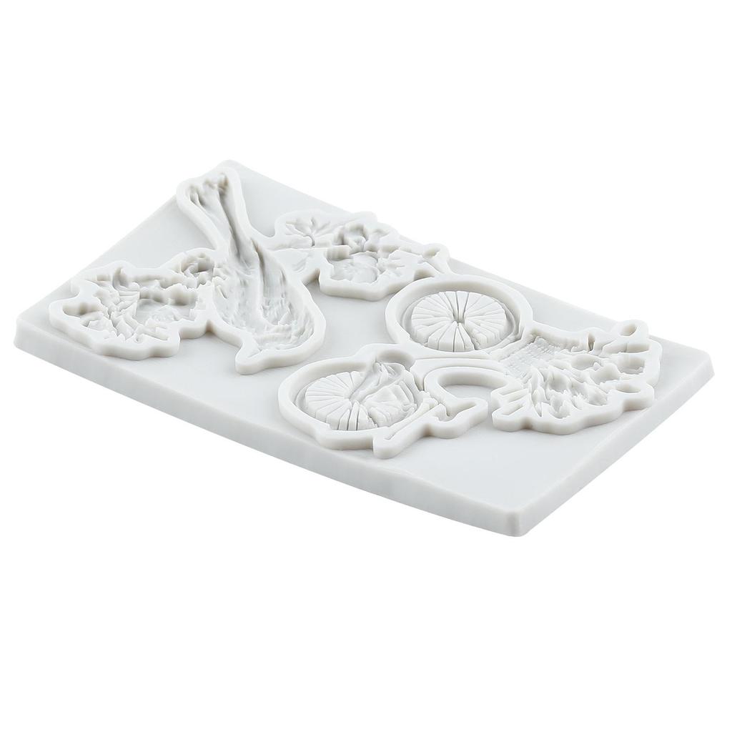 Blossoms Birds Silicone Mold Bicycle Fondant Molds Cake Decorating Tools Theme Cake Dessert Decorated Chocolate Candy Mold