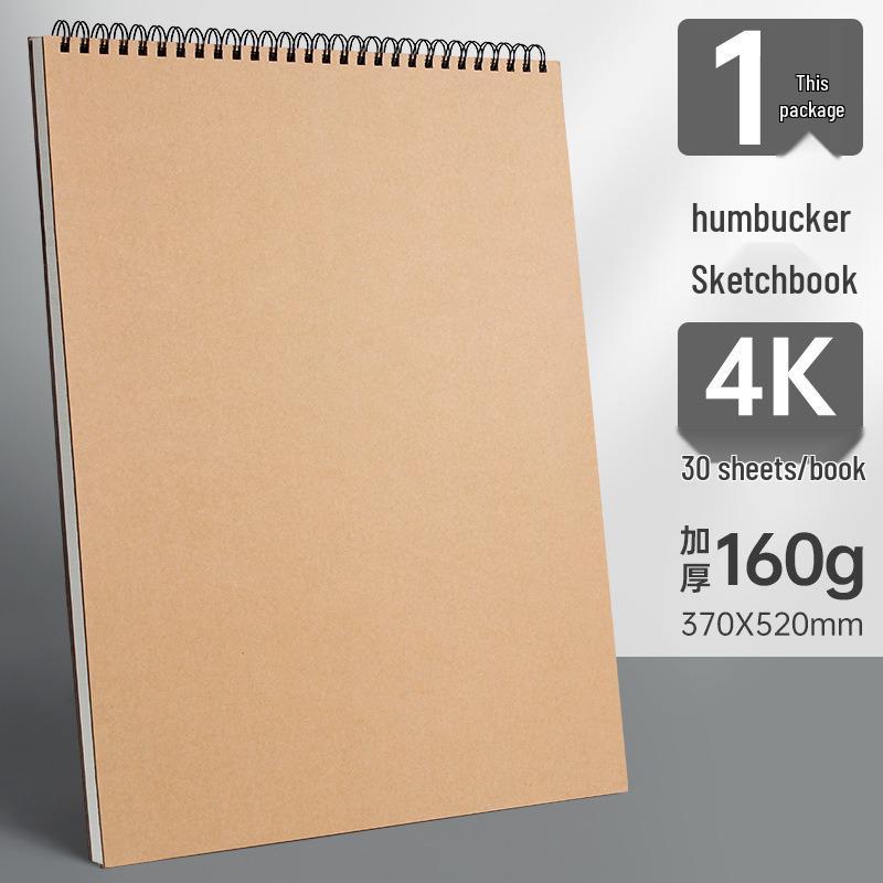 Coil-Bound Hardcover Sketchbook – Multiple Sizes: A3, A4, A5, 4K, 8K, 16K, 32K for Art and Drawing