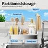 Sink Shelf Self-Draining Stainless Steel Kitchen Sink Caddy Drain Rack Towel Rack Soap Sponge Holder For Kitchen Sink Organizer