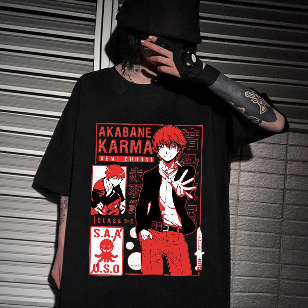 

Anime T Shirt Assassination Women Men Funny Cartoon Karma Akabane Graphic T Shirts Nagisa Shiota Casual T-shirt Anime Tops - ... S разноцветный
