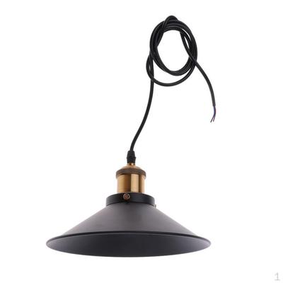 Industrial Black Metal Lampshade Ceiling Chandelier Pendant Light, for Modern Room, E27