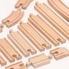 New Kinds Wooden Track Parts Beech Wooden Railway Train Track Toys Accessories Fit All Brands Wood Tracks Toys for Kids Gifts