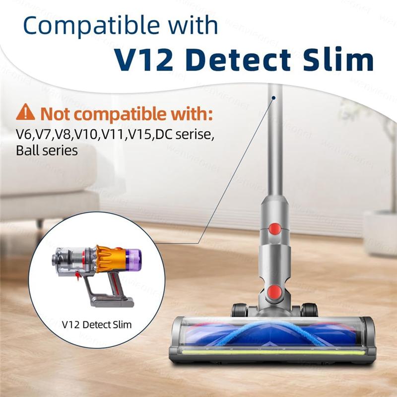 A25F-V12/10 Detect Slim Digital Cleaning Head Replacement For Dyson Head With Green LED Light For Carpets