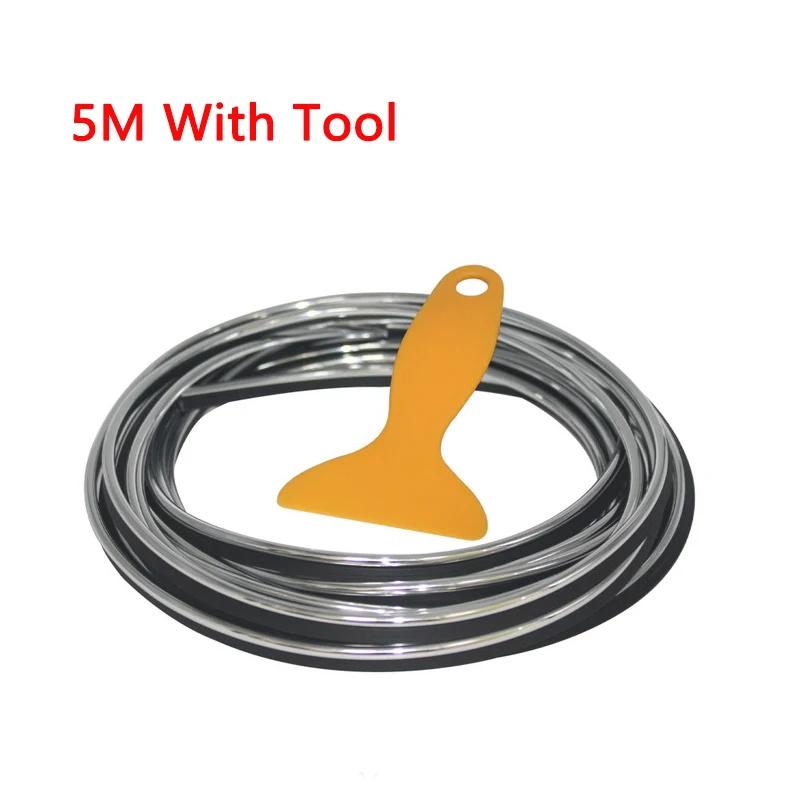 Super Flexible 5M/3M Car Interior Moulding Trim Strip Door Gap Edge Moulding Trim Universal Decorative Line Auto Accessories