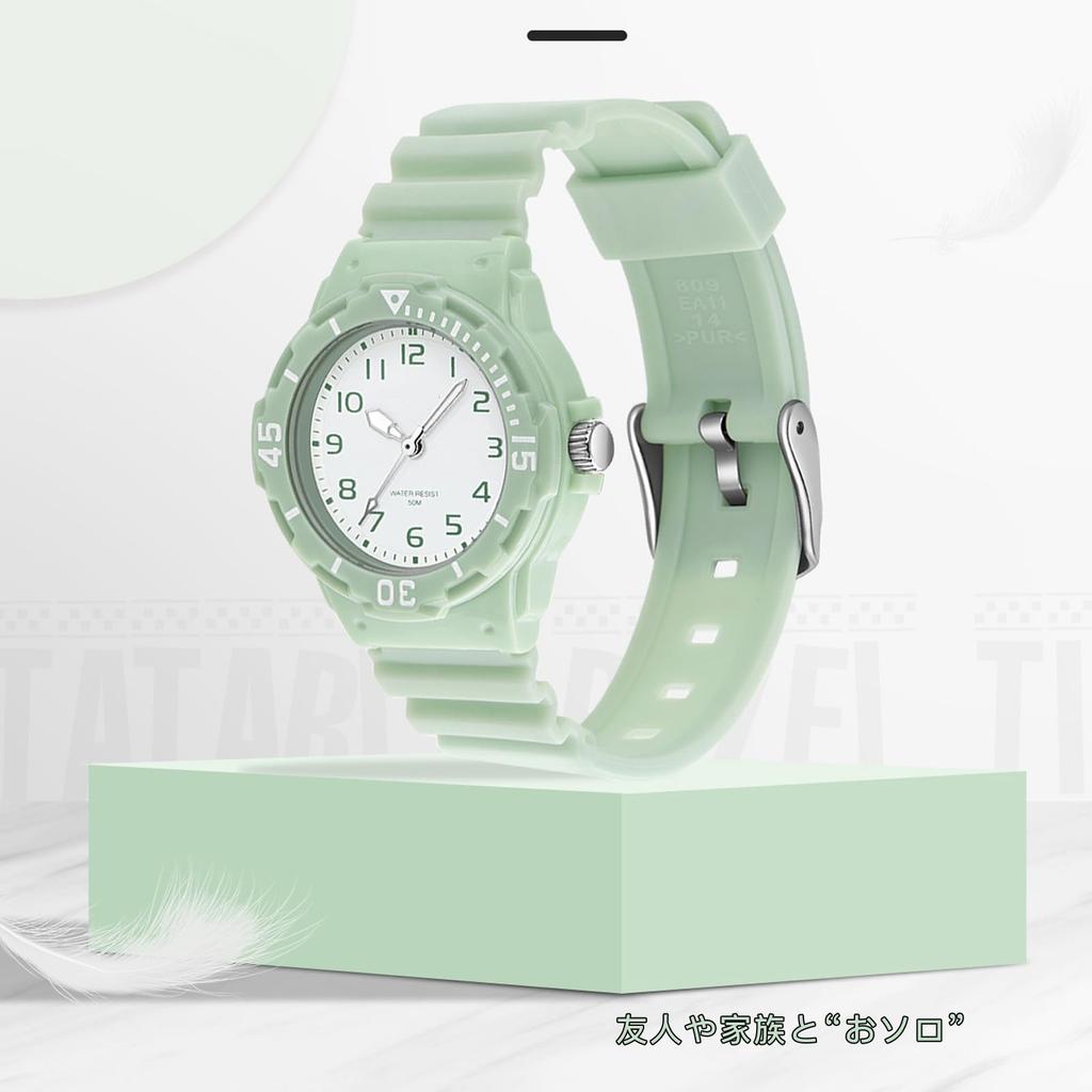waterproof analog watch with urethane popular with students and simple and perfect as a gift Women's strap, girls, unisex,