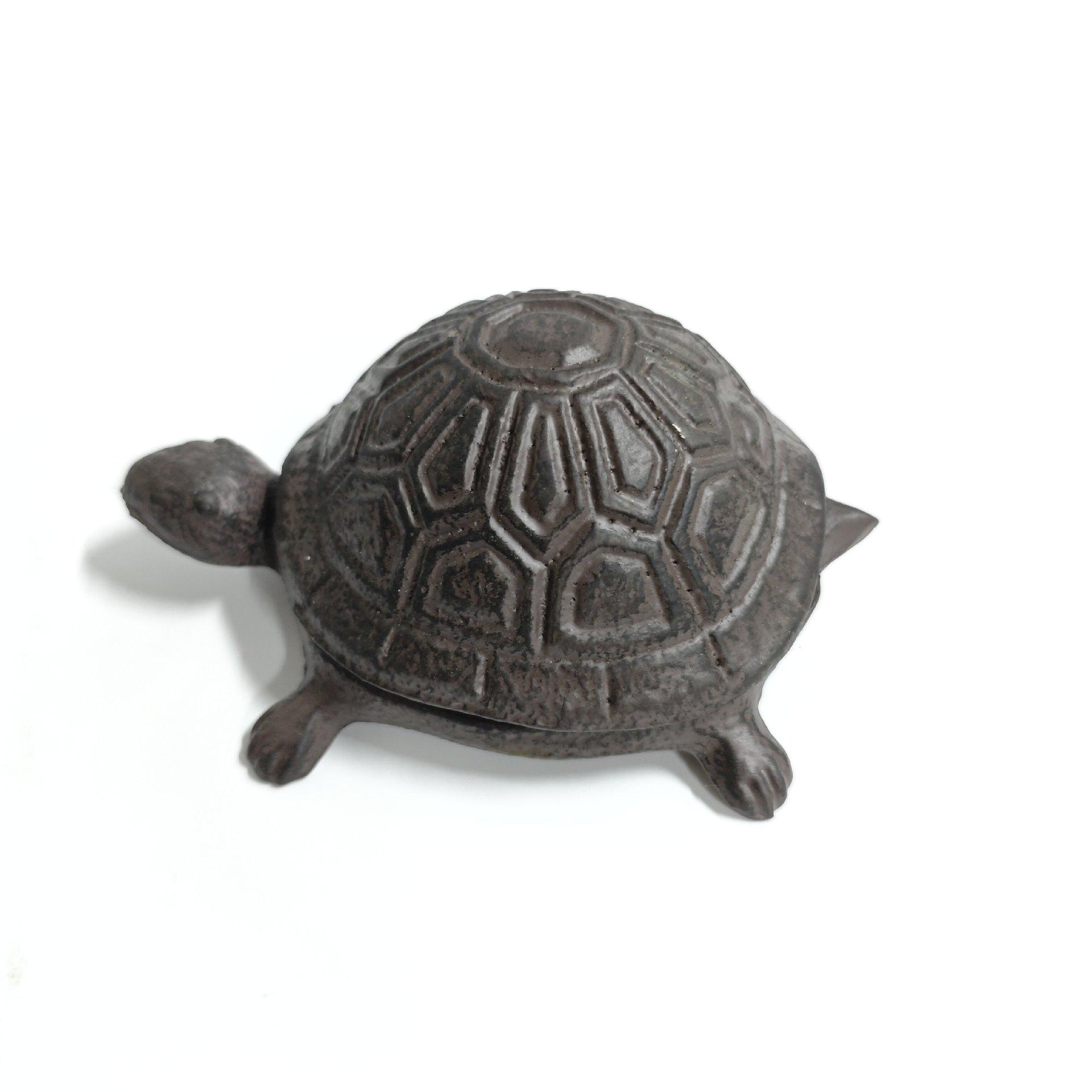 Retro Cast Iron Turtle Key Storage Box - Blue, Orange, Gold, Brown Nostalgic Badge Gift