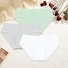 FINETOO 3stk bomullsundertøy for kvinner Truse Søte sexy truser Dame Sømløse underbukser Truse Intimates Dame Undertøy M-XL