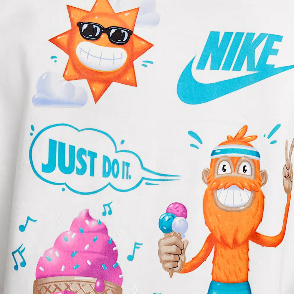 Nike Just Believe Soft Comfortable Fashionable Short Sleeve T-Shirt Kids Tops Sail-White II3065-133