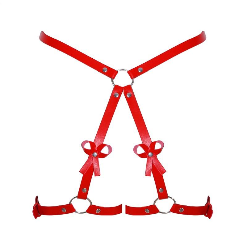 Women Sexy PU Leather Harness BDSM Lingerie Gothic Erotic Costume Fetish Babydoll Underwear Garter Belt