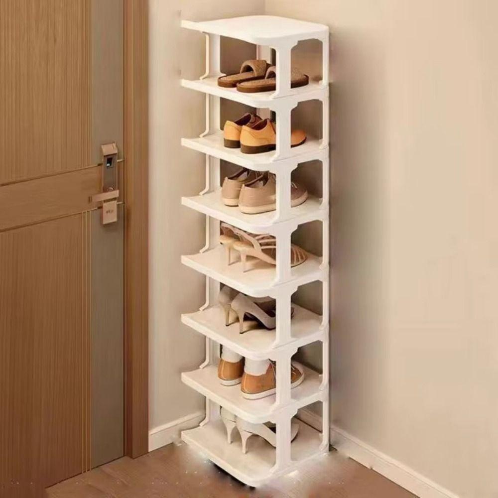 Stackable Shoes Storage Organizer Removable Standing Shoe Shelf Thickened Vertical Shoe Rack  Home
