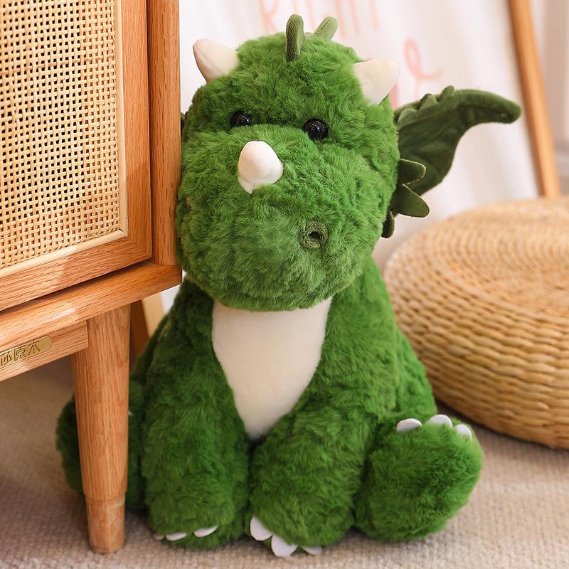 2 Ln 1 Dinosaur Plushies Dinosaur Egg Plush Toys With Wings Green Dinosaur Cuddly Hugging Sleeping Doll Funny Gift Kids Birthday