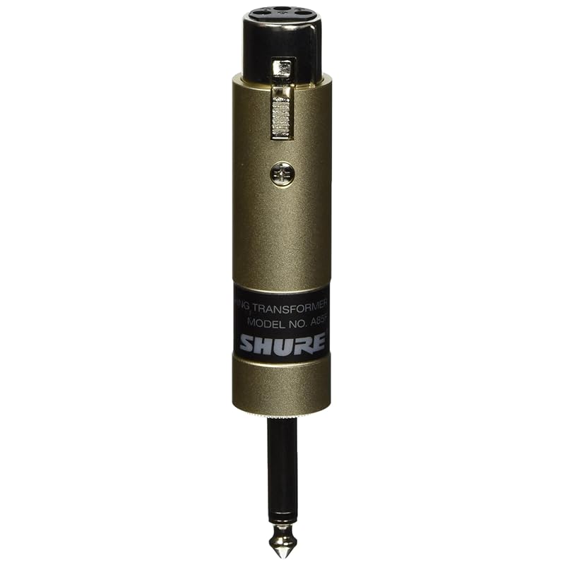 

Shure A85F Transformer; Low Z, Female XLR to High Z 1/4-Inch Phone Plug by
