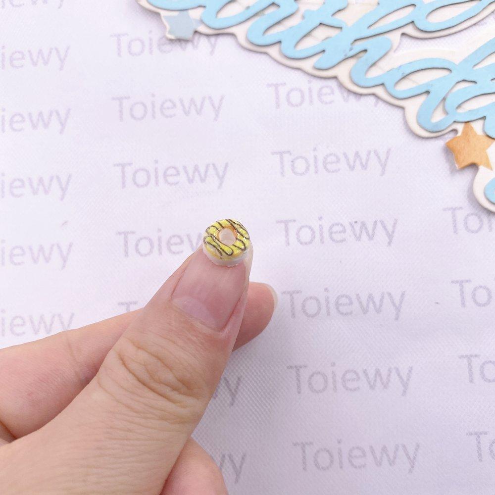 60pcs Mix Colorful Resin Mini Painted Cheese Doughnut Nail Art Flatback Stone Figurines Scrapbook Charm DIY Jewelry Decor Crafts