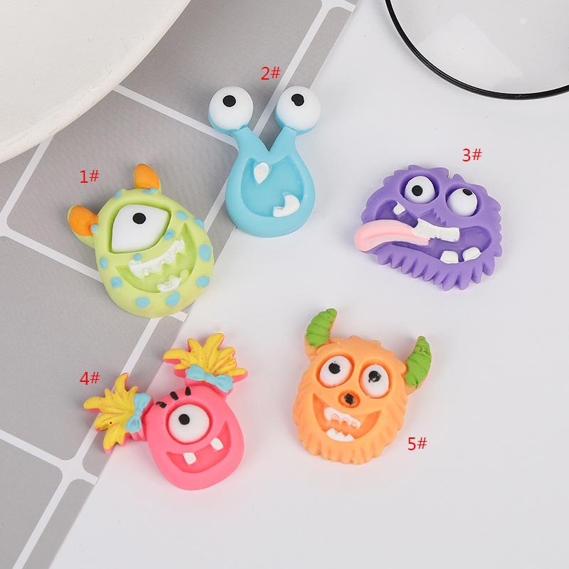 Handmade Cartoon Monster Resin Phone Case, Hair Clip & Hair Tie Accessories
