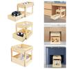 1.5cm Original Pine Wood Cabinet Organizer,Small/Middle/Large Wood Color Rectangle Drawer Shelves Storage for Kitchen