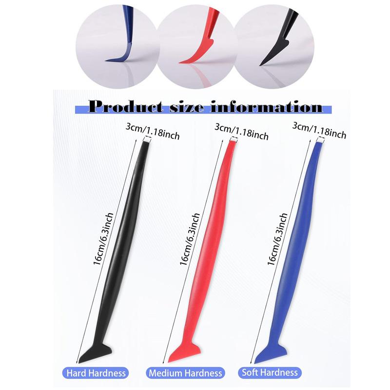 3-18PCS Car Vinyl Wrap Tool Kit 3 in 1 Vinyl Flexible Micro Squeegee Curves Slot Tint Tool Automotive Vinyl Wrap Film Install