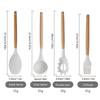 12Pcs Silicone Kitchen Utensil Set with Wooden Handles Heat Resistant Non Stick Cooking Tools and Storage Holder