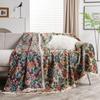 Sofatuch Multifunktionale Abdeckung Amerikanische Blume Jacquard Dick Retro Sofaüberwurf Sofakissen