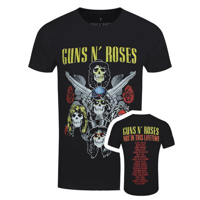 Guns N Roses TShirt Not In This Lifetime Pistols GNR Rock Band Black Official