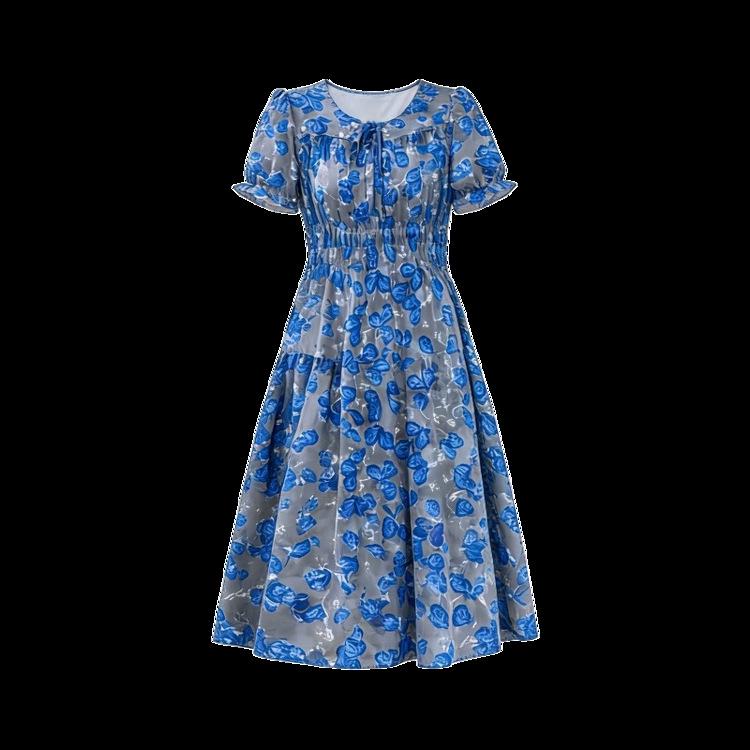 Elegant Floral Print Summer Dress for Women 2XL