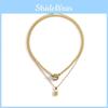 Unique Alloy Lock Pendant Necklace For Women Fashionable Geometric Layered Jewelry Piece