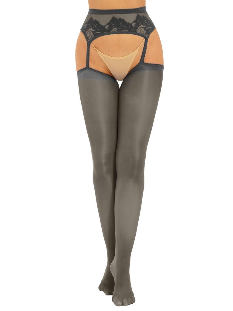 Damen Florale Spitze Leggings Einteiler Schrittloser Strumpfhose Cutout Design Strumpfhalter Strümpfe Flitterwochen Geschenk