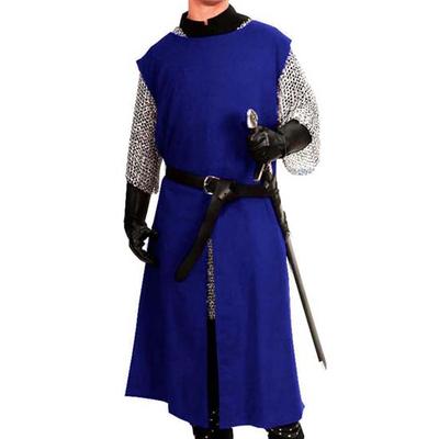 Ręcznie haftowany średniowieczny rycerz na Halloween, tunika wikingów, kostium cosplay, koszulki bez rękawów, kostiumy męskie, renesansowy płaszcz, tabard LARP