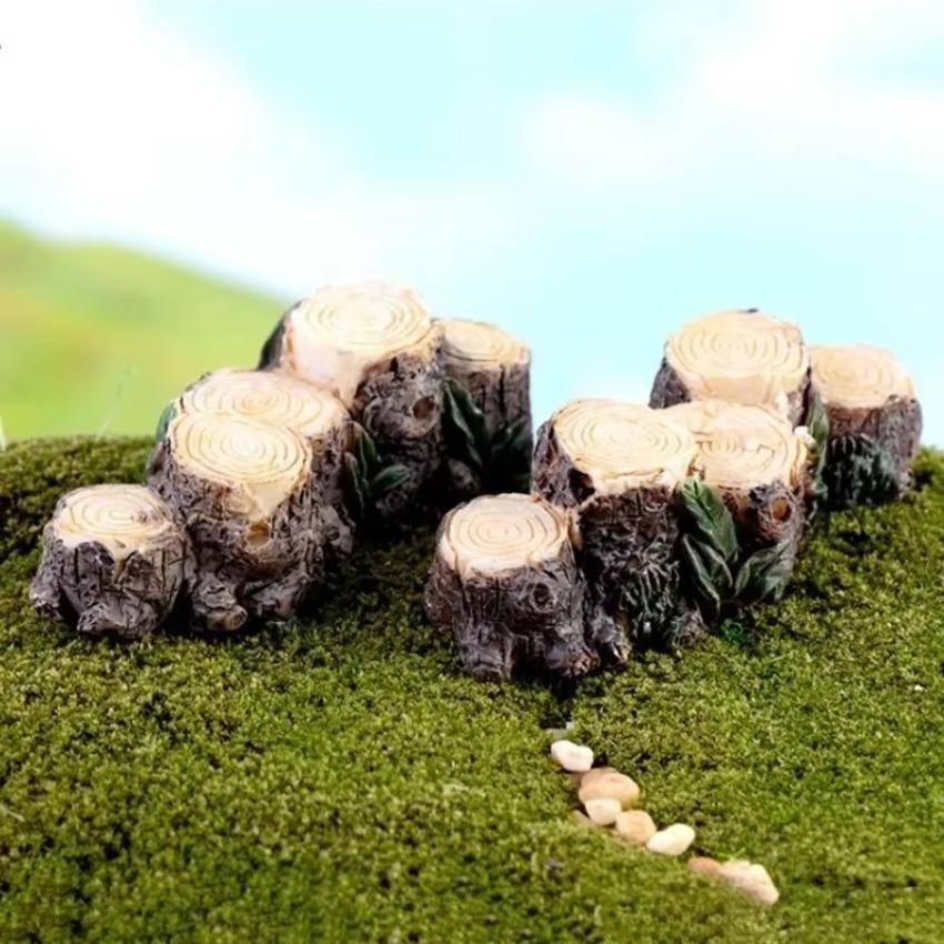 1 Pcs Tree Stump Bridge Model Mini Resin Fairy Garden Miniatures DIY Doll House Terrarium Succulents Micro Landscape Decoration