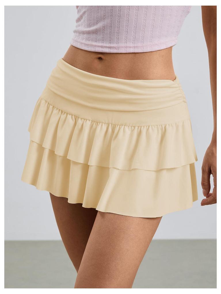 Korean Pleated A-line Skirt with Safety Pants - Summer Fashion for Women