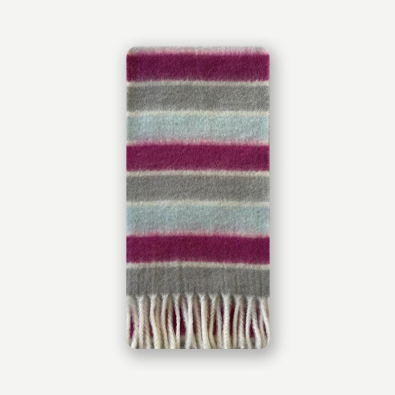 Original Wool Blended Colorful Striped Tassel Scarf for Girls in with Cute Woolen Scarf New Style