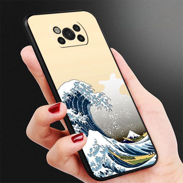 

Чохол-накладка Japanese Wave Art для Samsung Galaxy M30s M33 M12 M51 M32 5g M31 M13 M52 M22 M23 M23 M01 M53 M31s M11 чорний бампер for Samsung M11