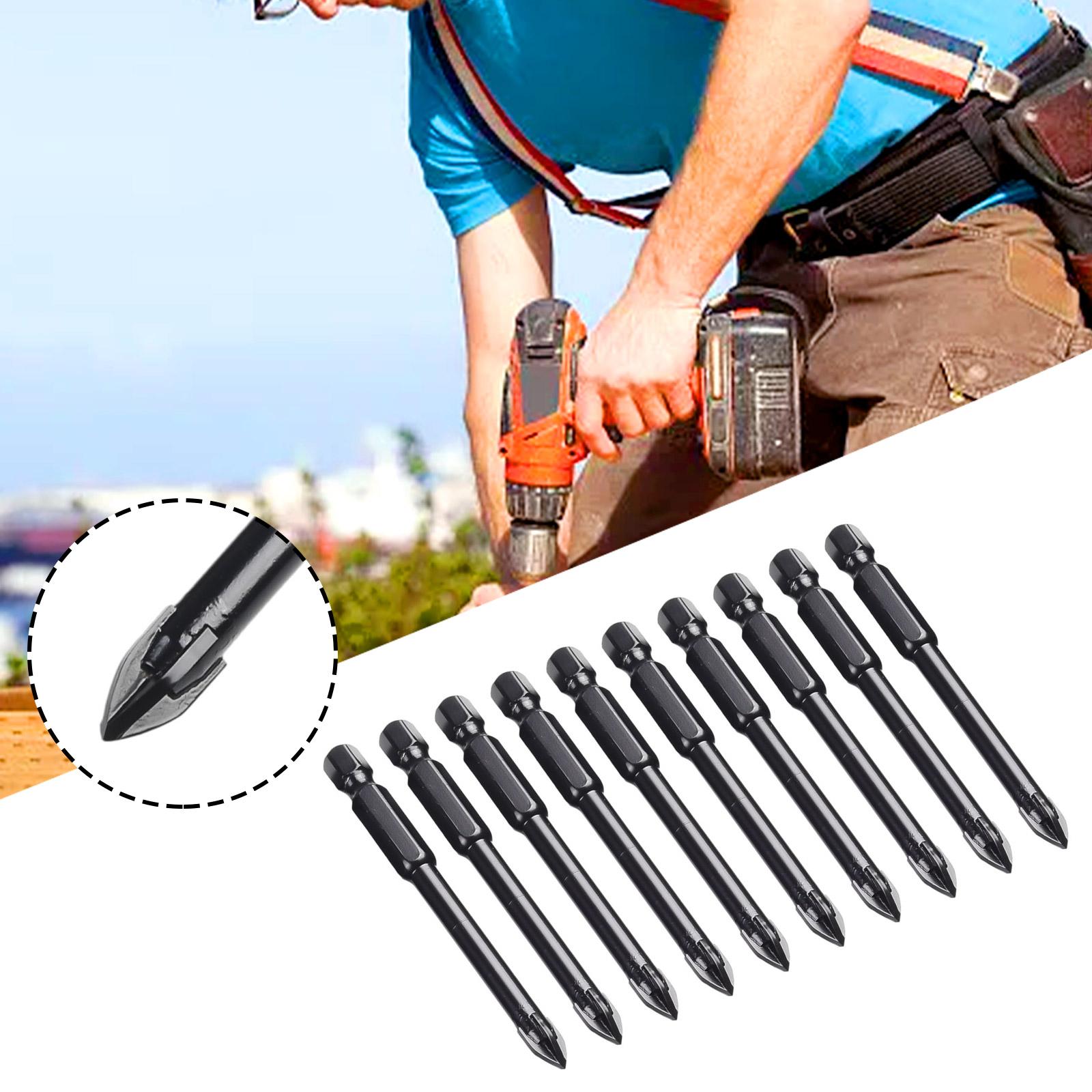 

Drill Bits Professional Tool Triangular Accessoties Black Drilling Glass Hex Remember 10pcs Mirrors Ceramic Tiles CHINA