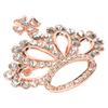 White Women Rhinestone Crown Brooch Stylish Decorative Female Ladies Rhinestone Breastpin