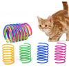 Interactive Spiral Spring Cat Toys Colorful Coil Springs Durable Pet Kitten Toys for Chewing Playing