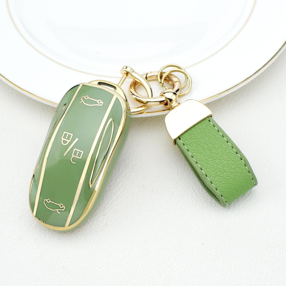 TPU Car Smart Key Case Cover For Tesla Model 3 Model X Model S Model Y Bag Protector Fob Band Shell Holder Keychain Accessories