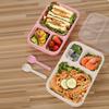 Divided Lunch Box with Sealing Lid Multi-Compartment Meal Prep Container Microwave Safe Bento Box for Work And School