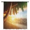 Dusk Beach Coconut Trees Chiffon Sheer Curtains for Living Room Bedroom Home Decoration Window Voile Tulle Curtain Drapes