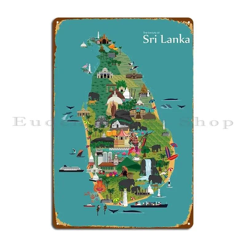 Beauty Of Sri Lanka Metal Plaque Printing Create Club Mural Party Tin Sign Poster