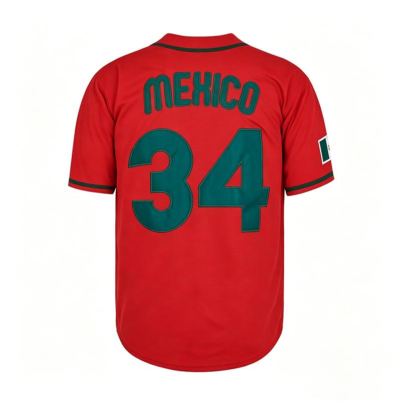 Men's Vintage-Style Stitched Baseball Jerseys   7 Urias  34 Mexico  S-3XL